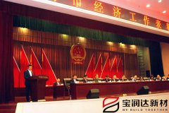 寶潤達(dá)董事長黃強代表市重點企業(yè)在經(jīng)濟(jì)表彰會上發(fā)言